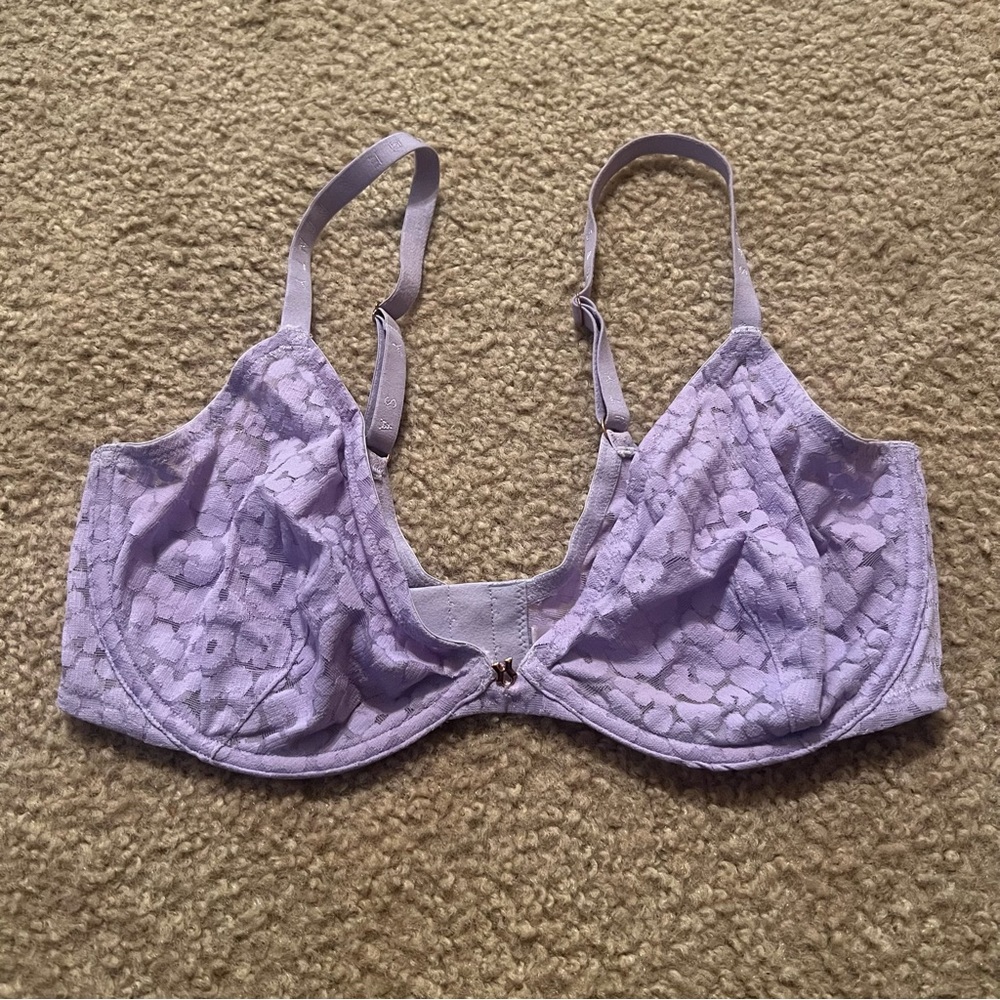 SAVAGE X FENTY Lavender Purple Floral Lace Bra
